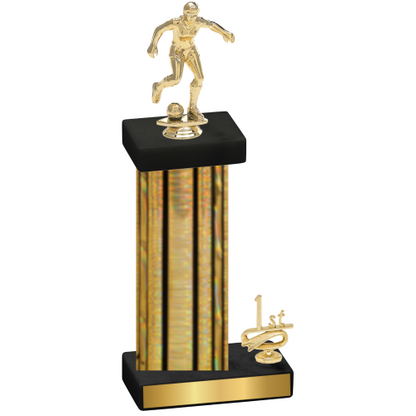 Accented Single Gold Glacier First Place Soccer Trophy