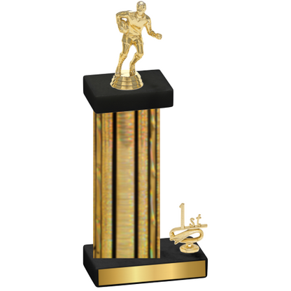 Accented Single Gold Glacier First Place Rugby Trophy