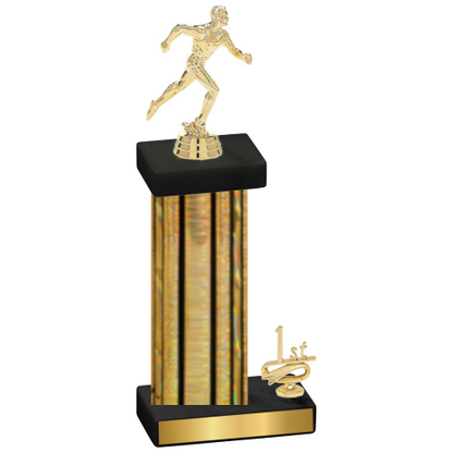 Accented Single Gold Glacier First Place Running Trophy