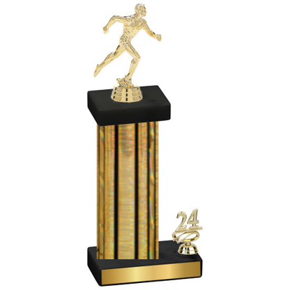 Accented Single Gold Glacier Year Running Trophy