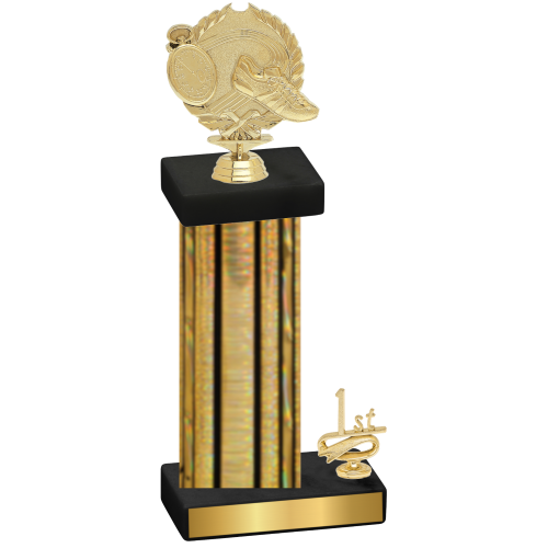 Accented Single Gold Glacier First Place Running Trophy