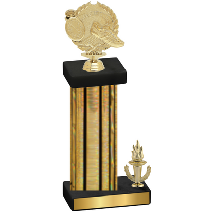 Accented Single Gold Glacier Victory Running Trophy