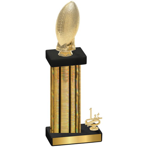 Accented Single Gold Glacier First Place Football Trophy