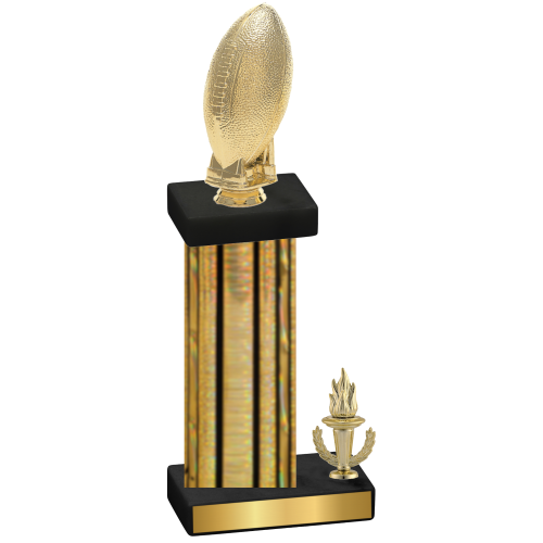 Accented Single Gold Glacier Victory Football Trophy