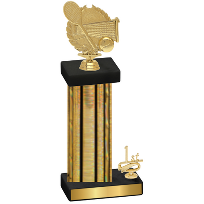 Accented Single Gold Glacier First Place Tennis Trophy