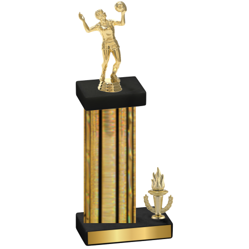 Accented Single Gold Glacier Victory Volleyball Trophy