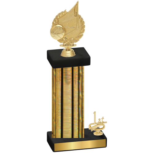 Accented Single Gold Glacier First Place Volleyball Trophy