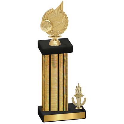 Accented Single Gold Glacier Victory Volleyball Trophy