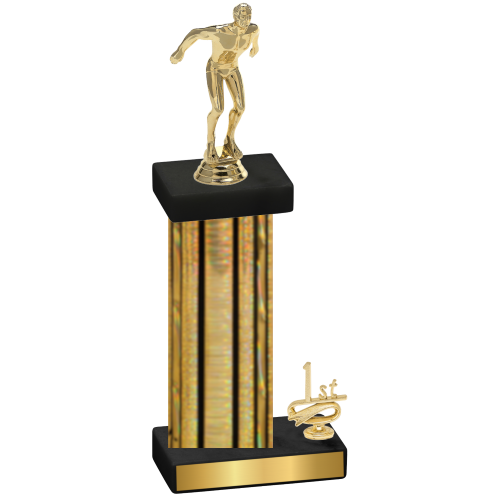 Accented Single Gold Glacier First Place Swimming Trophy