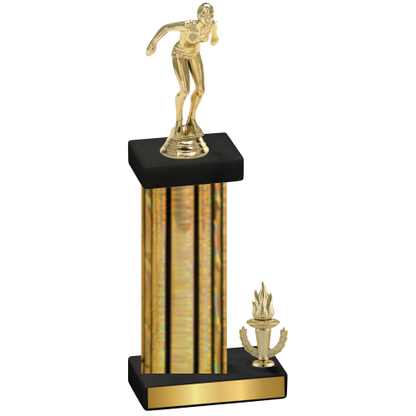 Accented Single Gold Glacier Victory Tennis Trophy