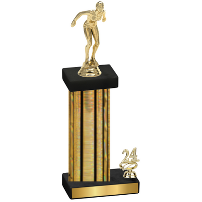 Accented Single Gold Glacier Year Tennis Trophy