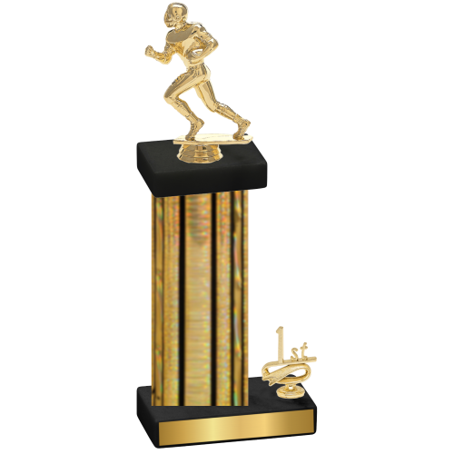 Accented Single Gold Glacier First Place Football Trophy