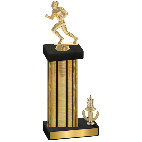 Accented Single Gold Glacier Victory Football Trophy