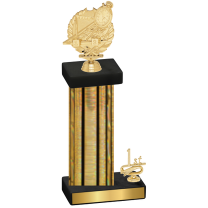 Accented Single Gold Glacier First Place Swimming Trophy