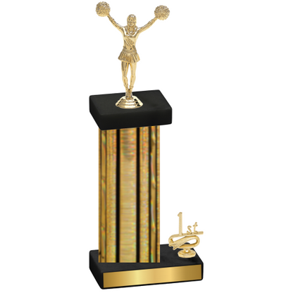 Accented Single Gold Glacier First Place Cheerleading Trophy