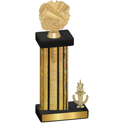 Accented Single Gold Glacier Victory Cheerleading Trophy