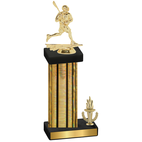 Accented Single Gold Glacier Victory Lacrosse Trophy