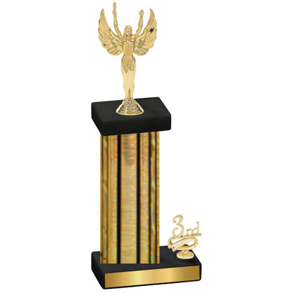 Accented Single Gold Glacier Third Place Victory Trophy