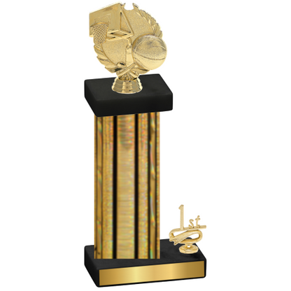 Accented Single Gold Glacier First Place Basketball Trophy