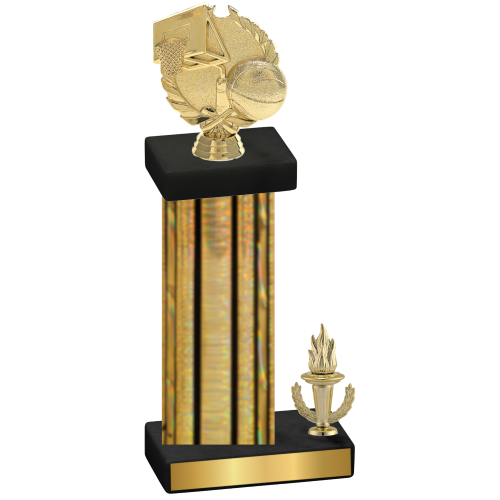 Accented Single Gold Glacier Victory Basketball Trophy