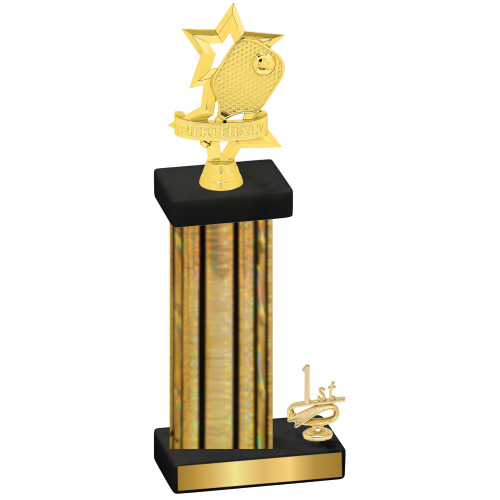 Accented Single Gold Glacier First Place Pickleball Trophy