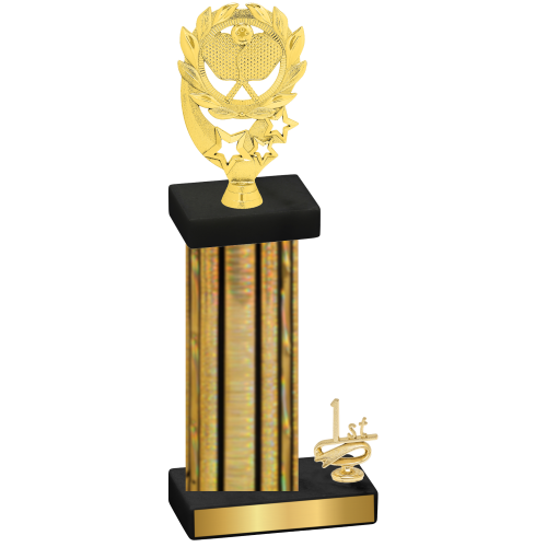 Accented Single Gold Glacier First Place Pickleball Trophy