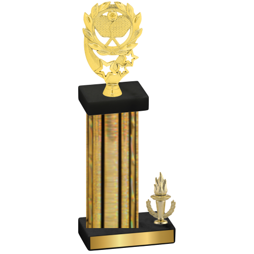 Accented Single Gold Glacier Victory Pickleball Trophy