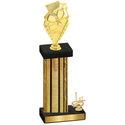Accented Single Gold Glacier First Place Pickleball Trophy