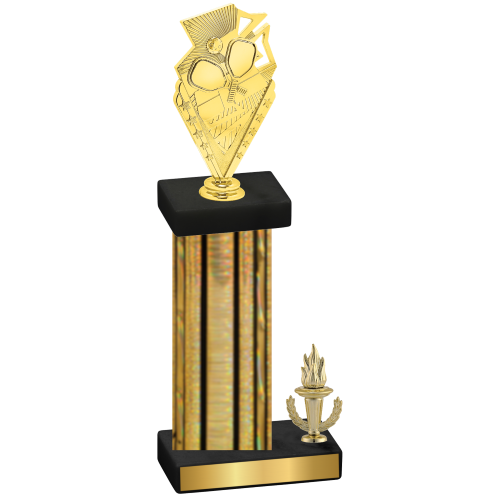 Accented Single Gold Glacier Victory Pickleball Trophy