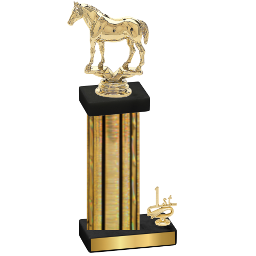 Accented Single Gold Glacier First Place Horses Trophy