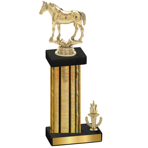 Accented Single Gold Glacier Victory Horses Trophy