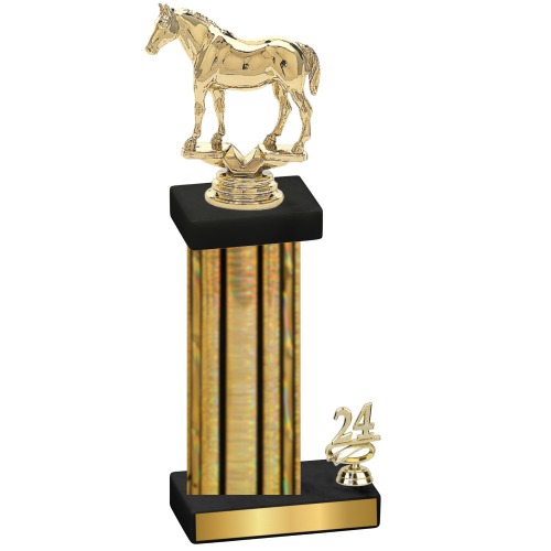 Accented Single Gold Glacier Year Horses Trophy