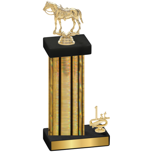 Accented Single Gold Glacier First Place Horses Trophy