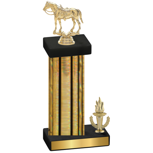 Accented Single Gold Glacier Victory Horses Trophy