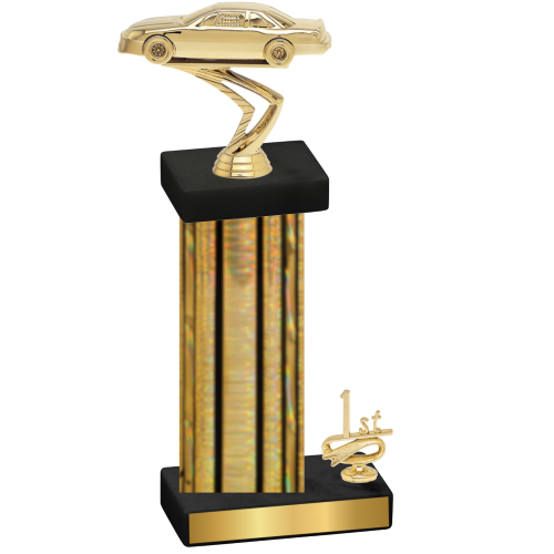 Accented Single Gold Glacier First Place Cars Trophy