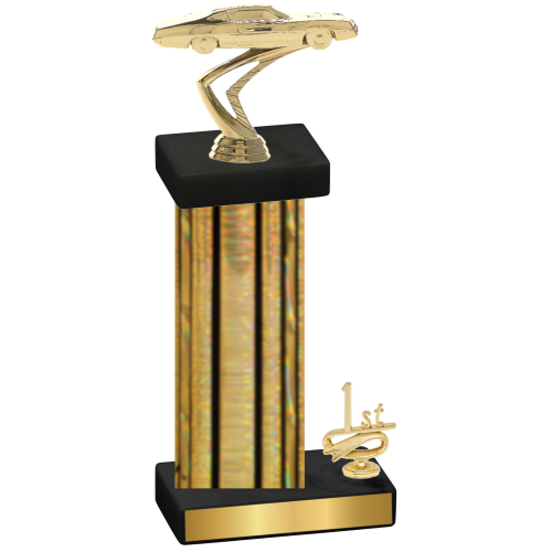 Accented Single Gold Glacier First Place Cars Trophy