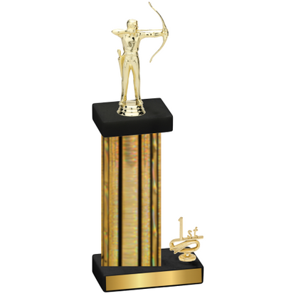 Accented Single Gold Glacier First Place Archery Trophy