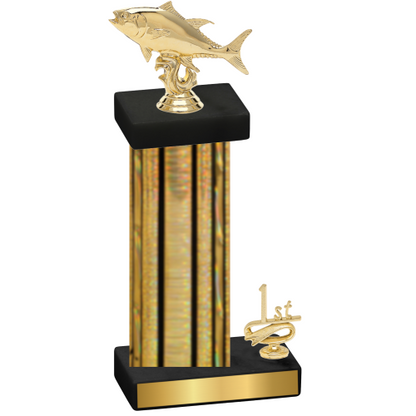 Accented Single Gold Glacier First Place Fishing Trophy