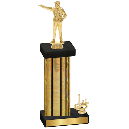 Accented Single Gold Glacier First Place Shooter Trophy