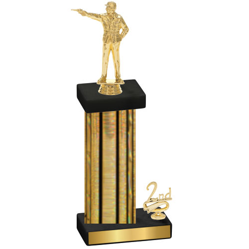 Accented Single Gold Glacier Second Place Shooter Trophy