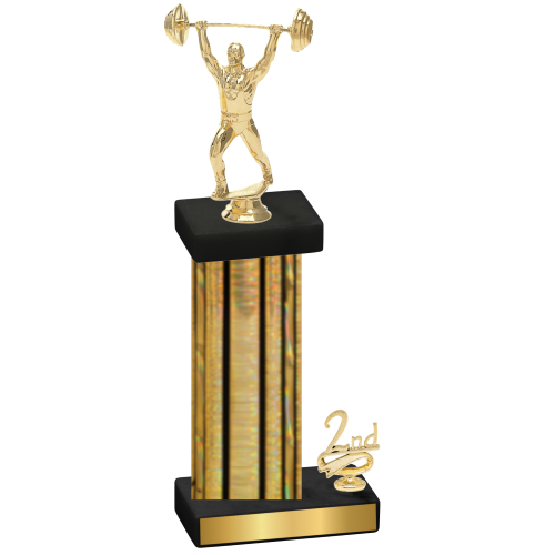 Accented Single Gold Glacier Second Place Weights Trophy