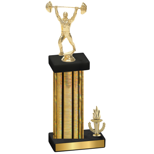 Accented Single Gold Glacier Victory Weights Trophy