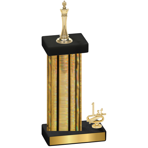 Accented Single Gold Glacier First Place Chess Trophy