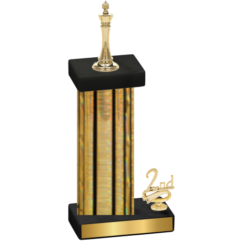 Accented Single Gold Glacier Second Place Chess Trophy