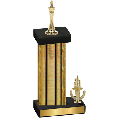 Accented Single Gold Glacier Victory Chess Trophy