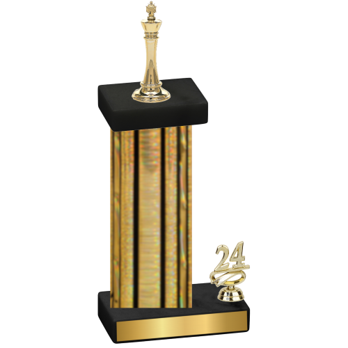 Accented Single Gold Glacier Year Chess Trophy