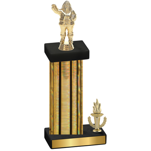 Accented Single Gold Glacier Victory Holiday Trophy