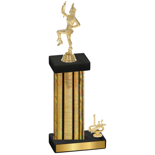 Accented Single Gold Glacier First Place Majorette Trophy