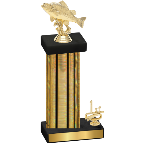 Accented Single Gold Glacier First Place Fishing Trophy