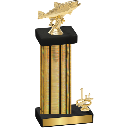 Accented Single Gold Glacier First Place Fishing Trophy